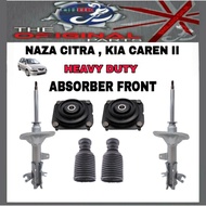 KYB RS ULTRA SAME QHUK QUALITY NAZA CITRA , KIA CAREN II ABSORBER FRONT HEAVY DUTY +MOUNTING + BOOT 