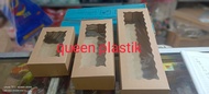 (Isi 50 pcs) Dus Brownies Uk S M L Laminasi Dus Bolen Dus Kue Soes Dus Pie Buah