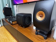 KEF LS50 Meta Speakers with KEF Subwoofer(KC 62) and Cambridge EVO150 all in one player with all cab