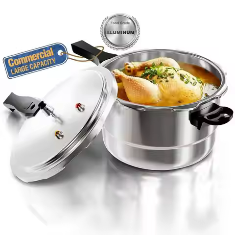 4Qt Aluminum Pressure Cooker, Pressure Pot,Compatible With Both Gas And Induction Stoves, Comes With