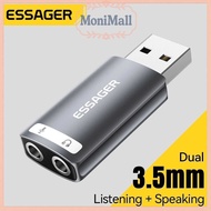 ESSAGER USB Sound Card External OTG Portable AUX 3.5mm - ES-OTG21