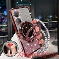 Case for Vivo Y03 Y18 Y18E Y37 Phone Case Glitter 3D Makeup Mirror Holder Cellphone Casing Shockproo