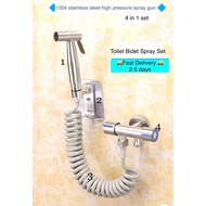 [SG] Ready stock 🔥304 stainless steel Toilet bidet sprayer set / toilet sprayer / bath water gun spray