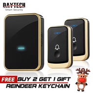Daytech Door Bell for Home Wireless Doorbell Loceng Pintu Rumah UK Plug IP44 Waterproof 300M Range 4