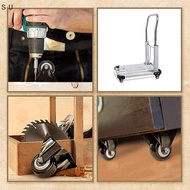 [S·U] 4pcs Mute Caster Wheels with Dual Ball Bearings & Brake, 1.5"-2" PH