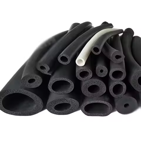 EPDM Rubber Foam Strip Hollow Circular Tube Shock-Absorbing Sealing Strip Perforated Sealing O-ring