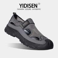 Summer Breathable Hollow Mesh Men's Flat-Soled Flat Anti-Slip Shoes