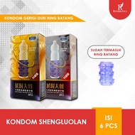 Kondom Natural Latex Bergerigi Gerigi Ring Batang Mutiara SHENGLUOLAN