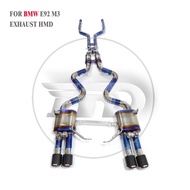 HMD Titanium Exhaust System Performance Catback For BMW E92 M3 Muffler With Valve X Middle Pipe
