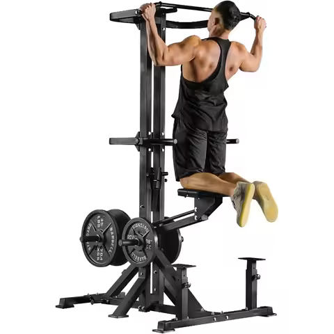 Assisted Pull Up Machine, GMWD 600LBS Leverage Assisted Chin and Dip Machine, 4 in 1 Plate Loaded Gy
