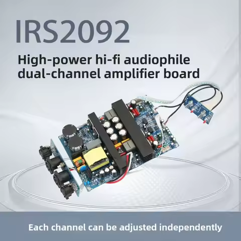 IRS2092 High-Power HIFI Audiophile Dual-Channel Digital Class D Amplifier Board 500W+500W Super LM38