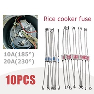 10pcs10A 20A Thermal Fuse 250V Temperature Fuse for Rice Cooker Thermal Cutoffs Fuse