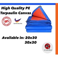 Kanvas Oren Biru 20x30 , 30x30 PE Tarpaulin Canvas Blue Orange Canopy Sidewall Kanvas Biru Oren Kanopi Khemah