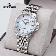Jam Tangan Wanita Reef Tiger/RT Top Brand Women Automatic Mechanical Watches Crystal Diamond Women W