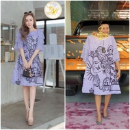 959 2xl [Normal] Length 36" Short Dress With Chiffon Sleeves