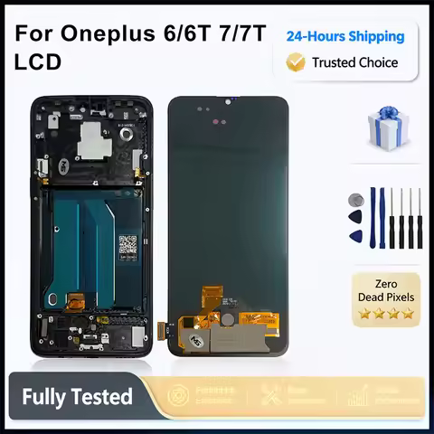 AAA+ OLED LCD For OnePlus 6 Screen 1+7 Display Touch Screen Digitizer Assembly For One Plus 1+6T 1+7