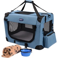Petprsco Portable Collapsible Dog Crate, Travel Dog Crate 24x17x17 with
