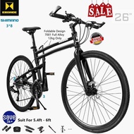 Eroade Road Bike Full Aluminium Alloy Folding 24 Speed Racer 26” Wheel