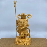 Cypress Carved Yang Yang Erlang God Solid Wood Carving Erlang Zhenjun Roaring Tengu General God Orna