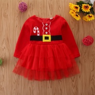 [0-2th] 2 YEAR OLD BABY TODDLER CHRISTMAS DRESS BABY CANDY CANE CLOTHES