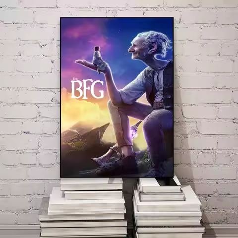 Colorful Retro Film Wall Art Poster The BFG Movie Poster Vintage Wall Art Movie Prints Canvas Painti