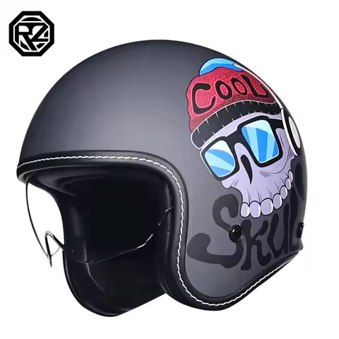 ORZ-507Retro Motorcycle Helmet Men's and Women's Cruise 3/4 Half Helmet Four Seasons