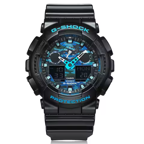 CASIO GA-100 Analog-Digital Watch, 200M Water Resistant, Shockproof & Anti-Magnetic, LED Backlight,