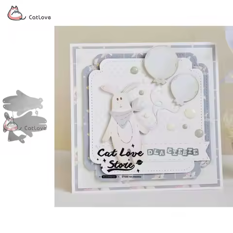 Bear Rabbit Animal Metal Cutting Dies Stencils For DIY Scrapbooking Paper Card Decorative Craft Dies