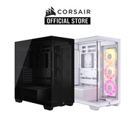 CORSAIR 3500X Tempered Glass Mid-Tower PC Case - Black/White (No Fan/ARGB/iCUE Link)