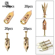[SONONIA] 20Pcs Drywall ,Self Drill Anchor ,Self Tapping Screws ,Drywall Plug Combination,