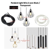 ( PER METER) Pendant Light Wire (2 core) Transparent / Black