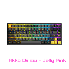 Bàn phím cơ AKKO 3084B Plus Black & Gold (Akko CS sw - Jelly Pink)