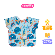 Áo ăn dặm chống thấm tay ngắn Bebear (Xanh BD8646 size M)