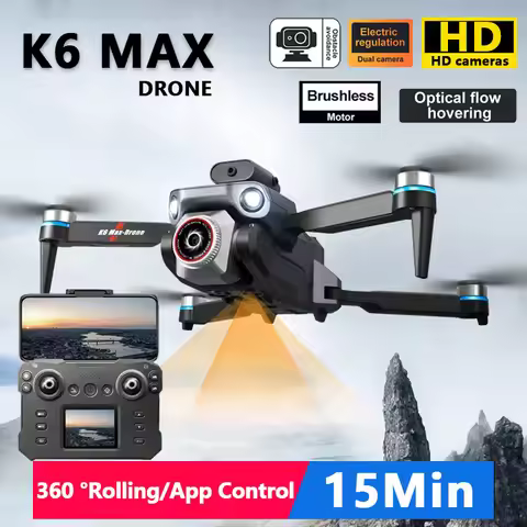K6 MAX 4K Professional Drone HD Dual Camera Drone 5G GPS Brushless Foldable Quadcopter Optical Flow 