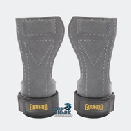 ถุงมือฟิตเนส STRAPS Leather Grip pads & Strap SKDK หนังกลับ สแต๊ป หนัง หนังวัว หนังแท้ รัดข้อมือ ถุง