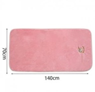 ONE - 珊瑚絨加厚浴巾(粉白140*70cm)