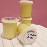 Fluffy yellow slime w/ small extra slime