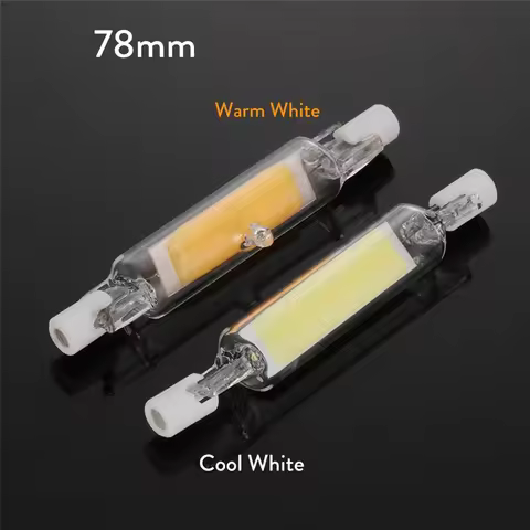Dimmable R7S 118mm J118 78mm J78 6W 12W 20W LED Foodlight Glass Ceramic Tube Light Bulbs COB Cold / 