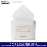 MEDIHEAL Phyto-Enzyme Peeling Pad,90 Pads - Gauze Pads with LHA - Pore Tightening Sebum Control