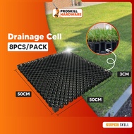 PROSKILL HARDWARE Drainage Cell System for Artificial Grass Landscape Drainage Panel 50CMx50CMx3CM 8