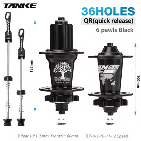 TANKE Ultralight MTB Hub 36H 6 Pawls 6 Bearings 120 Clicks Freehub 7–12 Speed Disc Brake Bicycle Hub