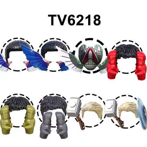 TV6218 Hot Toys Super Heroes Characters Mini Assembled War Building Block Action Figures Plastic Col