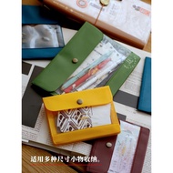 Japan Penco Retro Stationery Storage Bag A6 A5 Snap Card Handbook Material Receipt Storage Bag