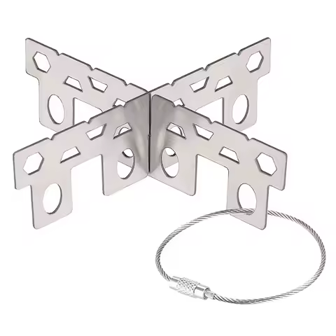 Outdoor Alcohol Stove Stand Rack Stainless Steel Camping Stove Cookware Stove Cross Rack Camping Sto