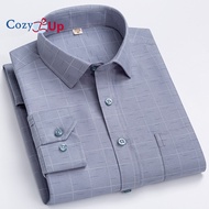 Cozy Up Mens Long Sleeve Shirts Plaid Batik Polyester Comfort Lapel