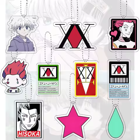 Hunter License Acrylic Keychain Cosplay Props Keyring Hisoka Killua Zoldyck Characters Model Phone S