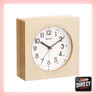 SEIKO clock, wall clock, table clock, analog alarm, wooden frame, natural color wood, KR501A【Direct from Japan】