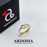 ARDONIA Cincin Love Licin 2 Emas 375 (9K Gold / 375 Gold)