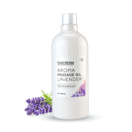 thaicream aroma massage oil lavender scent ไทยครีม 1ลิตร น้ำมันนวดตัว สปา อโรม่า spa  ออยทาผิว หอมกลิ่น ลาเวนเดอร์