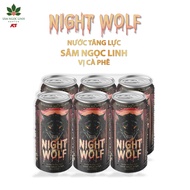 [Chính hãng] Nước Tăng Lực Night Wolf Sâm Ngọc Linh Vị Cà phê Pack 6 Lon 245Ml/ Lon